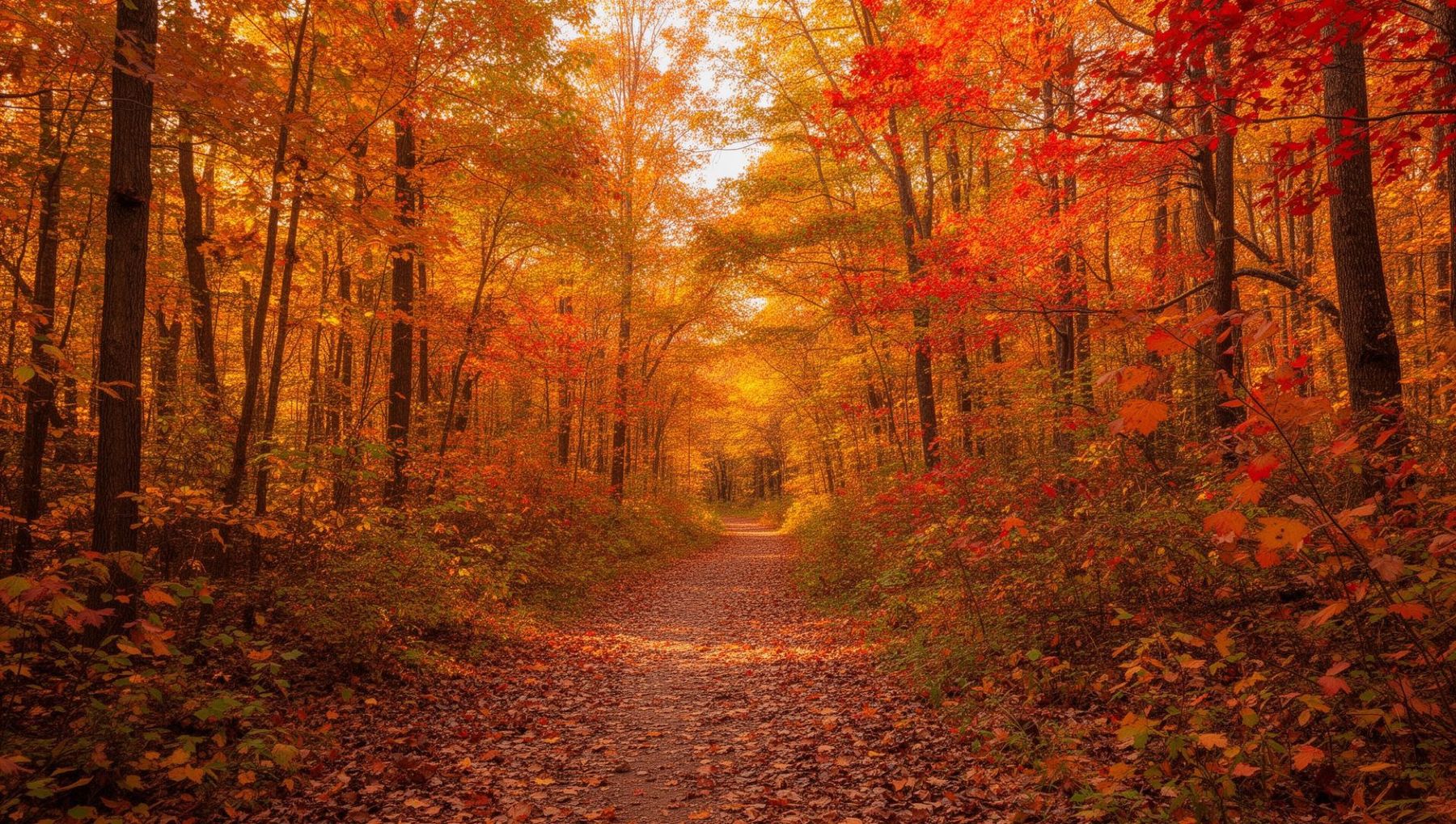 Herbstlicher Waldweg